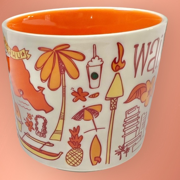 WAIKIKI Starbucks Been There Series Collectible 14oz Souvenir New Orange - Picture 2 of 8